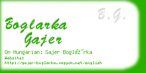 boglarka gajer business card